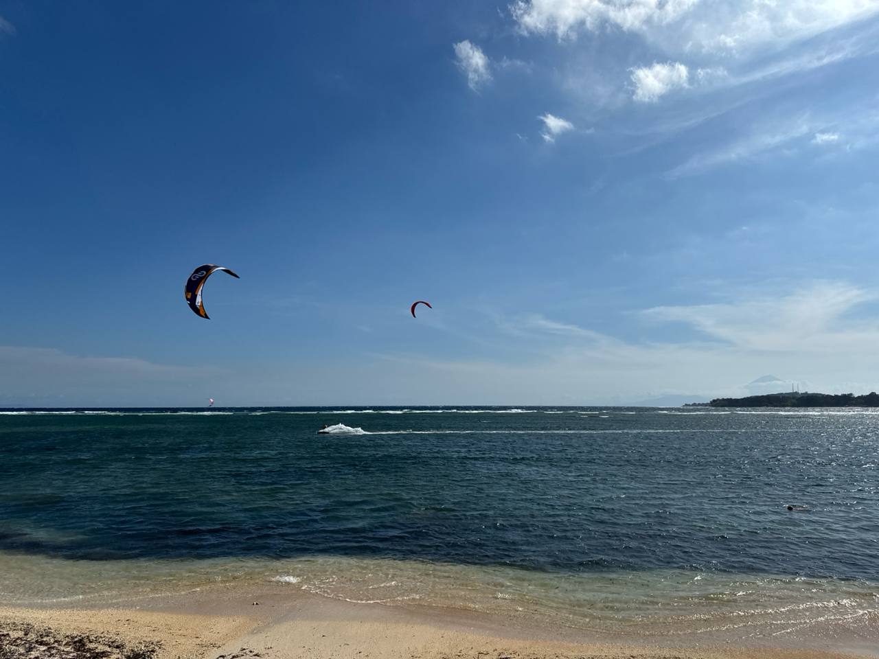 Kitesurfing at Gili Air, West Nusa Tenggara